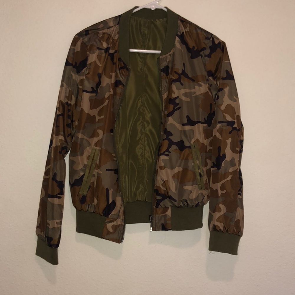 Bomber army green jacket